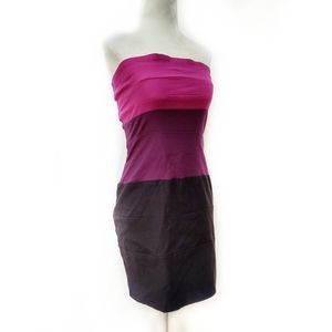 Wet Seal Color Blocked Bandage Dress Strapless Vintage 90's Size Large